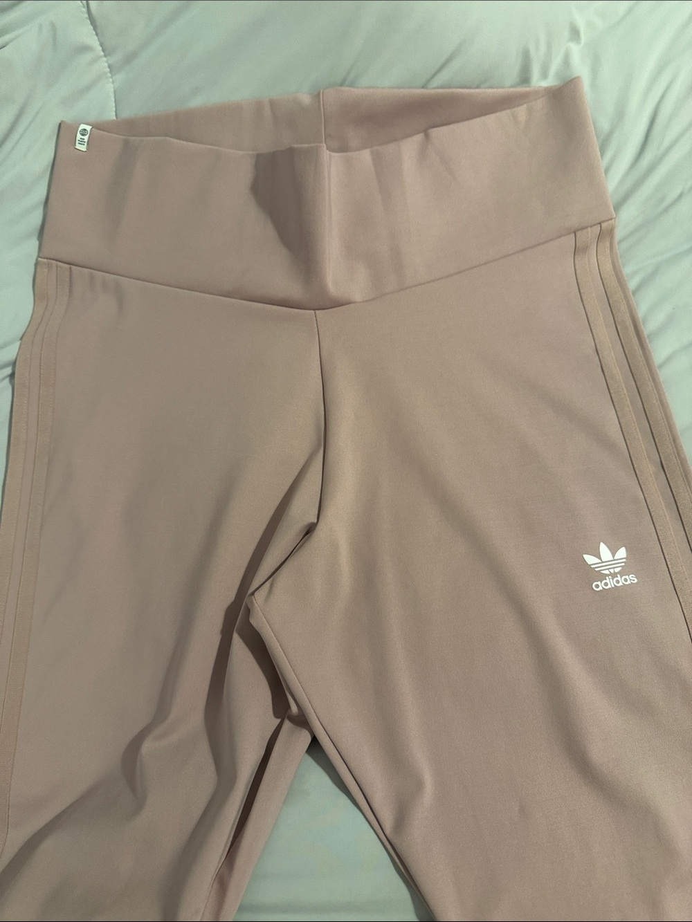 Adidas Women’s Dusty Rose High-Waist Leggings with Trefoil
